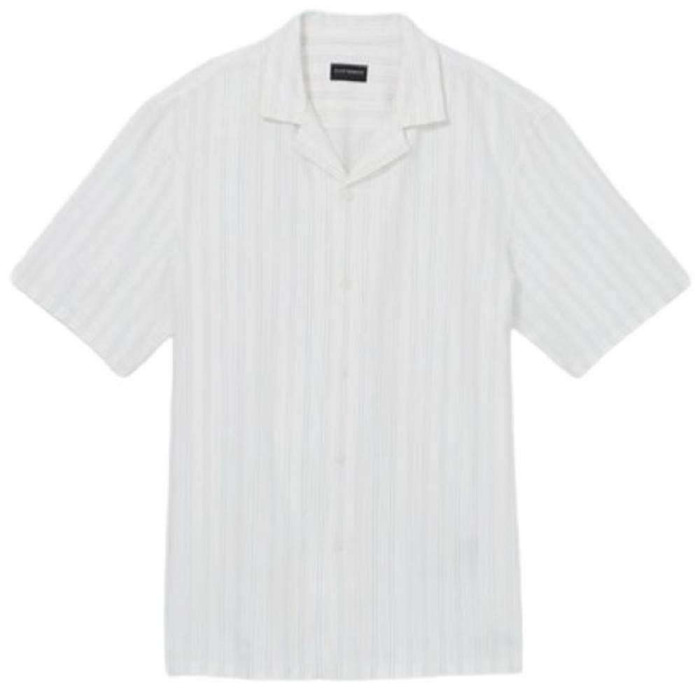 Club Monaco Men's White Linen Shirt Long Sleeve Button Up Summer Size Medium